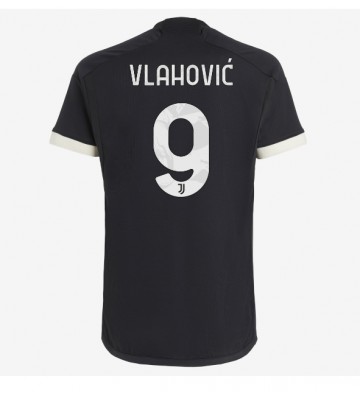 Lacne Muži Futbalové dres Juventus Dusan Vlahovic #9 2023-24 Krátky Rukáv - Tretina